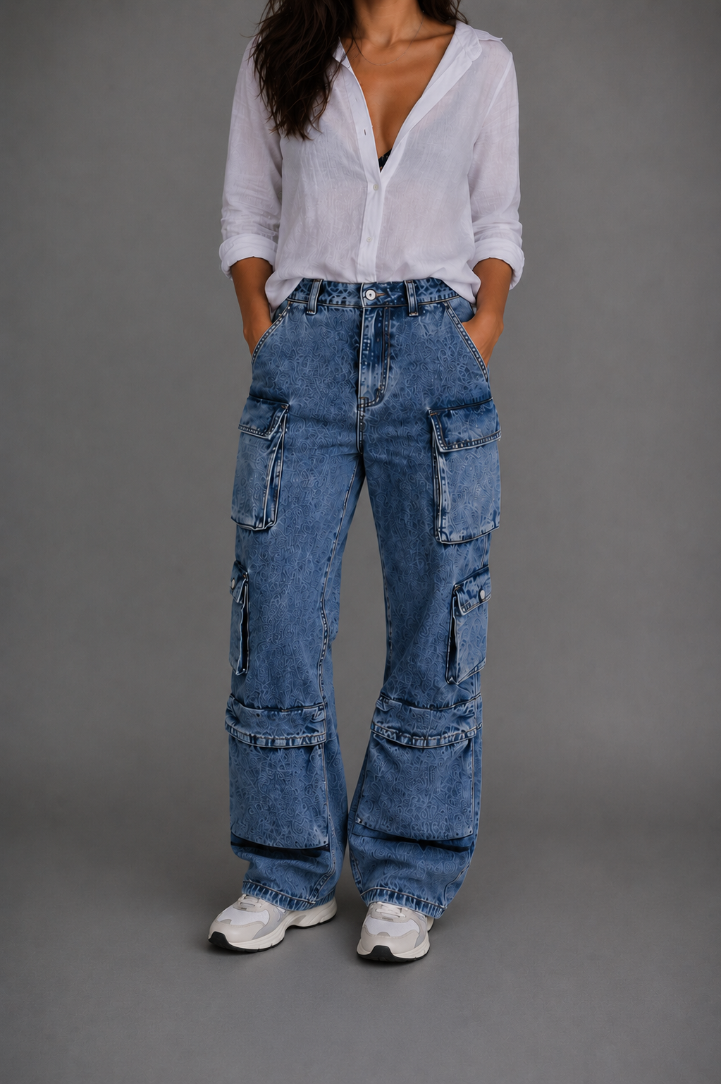 Pantalón vaquero cargo