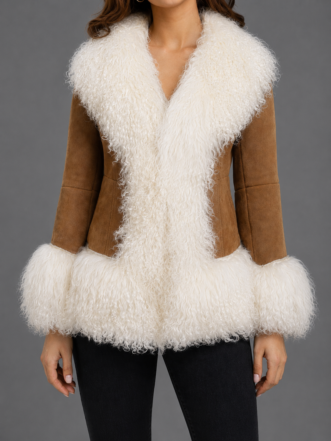 Abrigo Shearling Topo