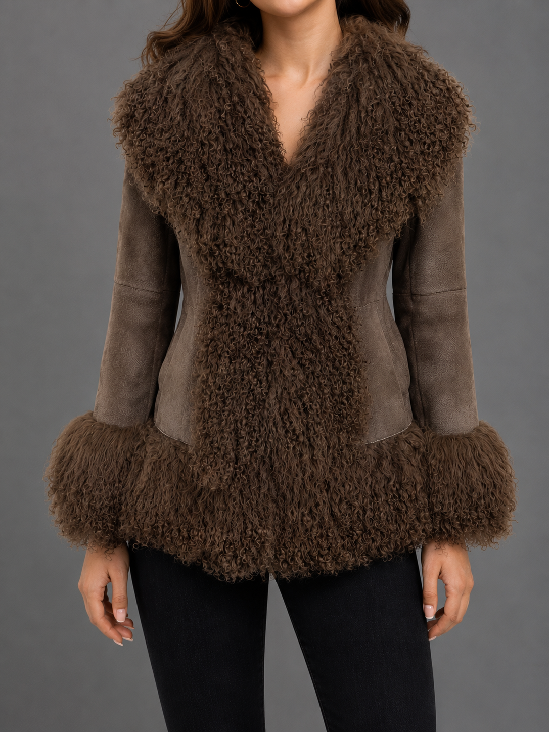 Abrigo Shearling Topo
