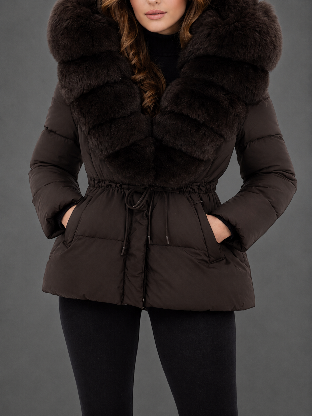 Abrigo Acolchado Premium con Cuello de Pelo