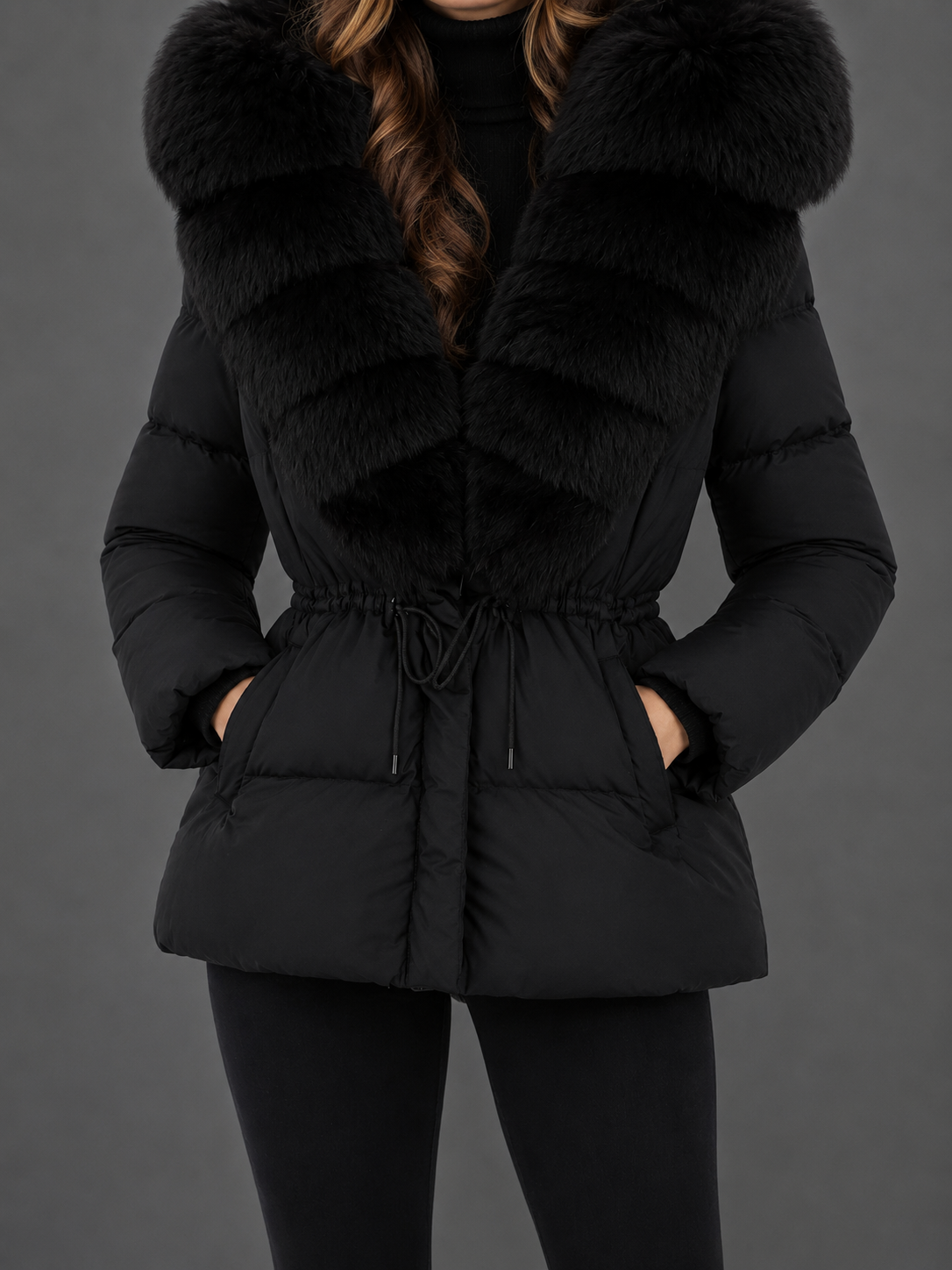 Abrigo Acolchado Premium con Cuello de Pelo