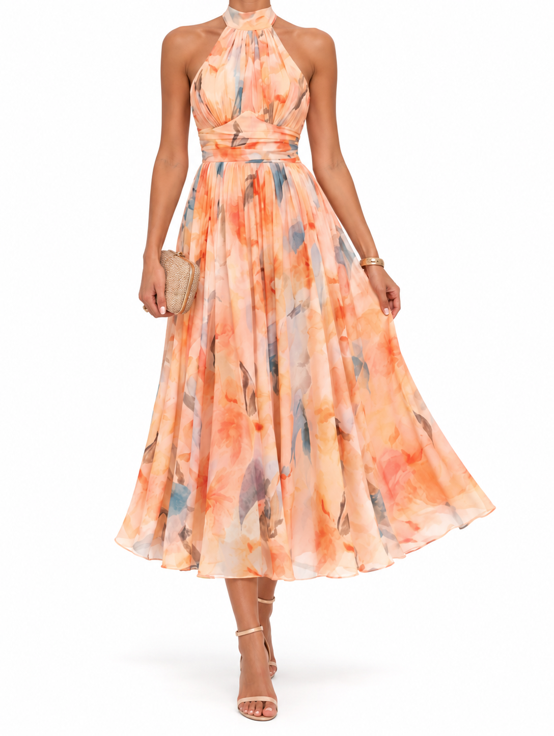 Vestido con escote halter