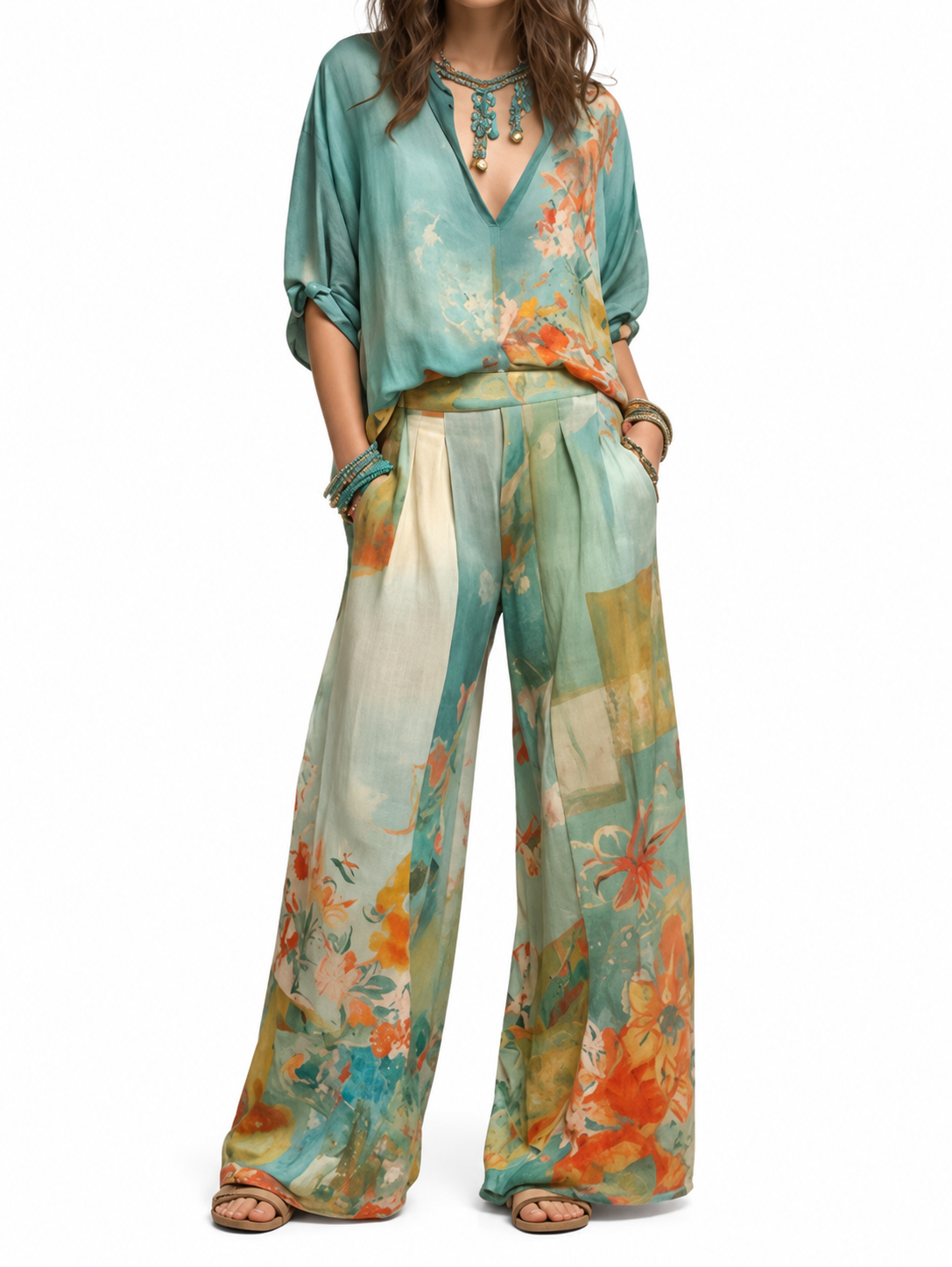 Conjunto con estampado floral