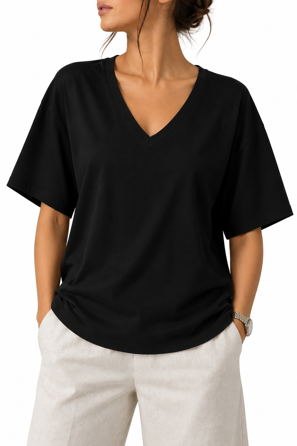 Camiseta oversize descubierta