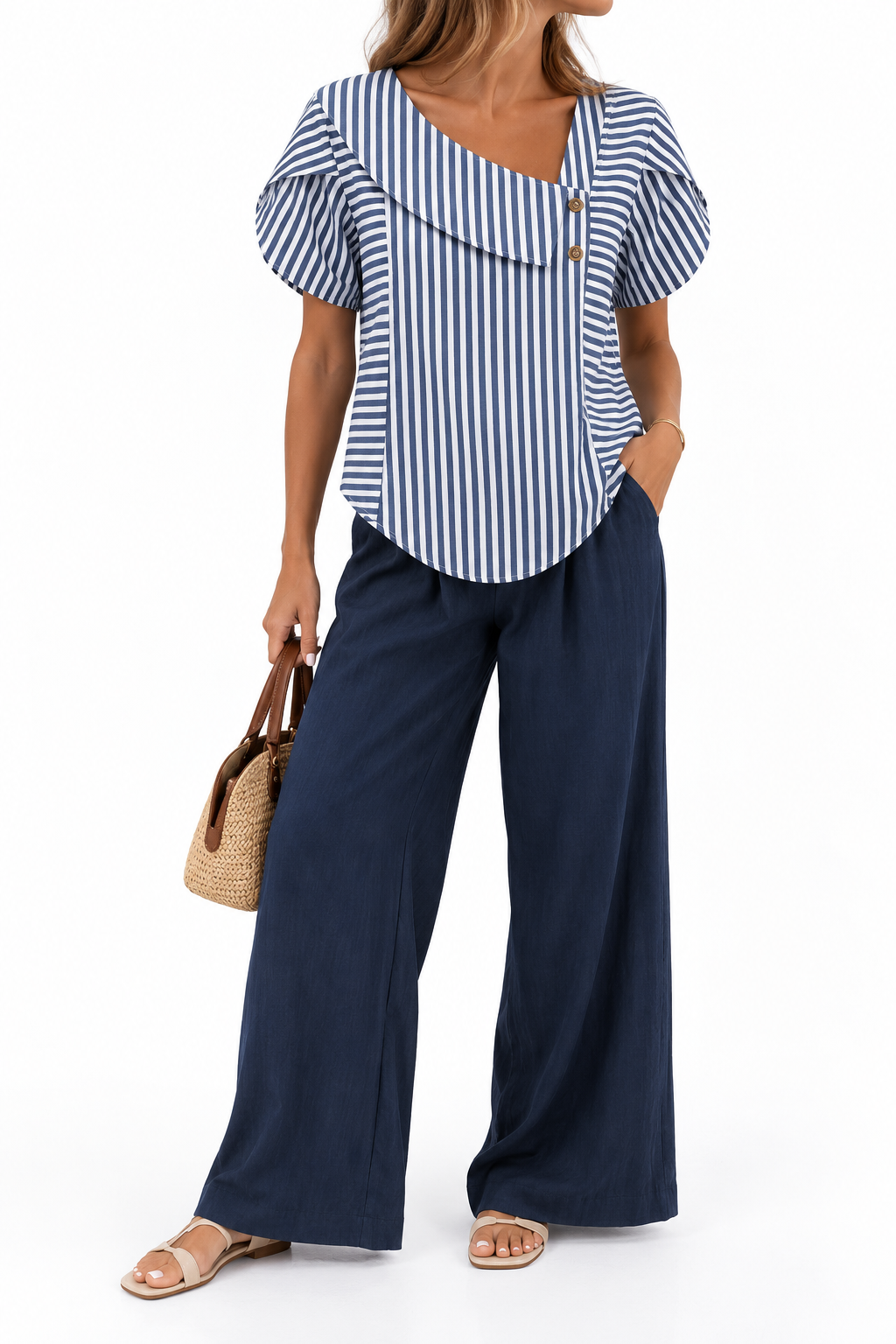 Blusa informal a rayas