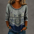 Blusa vintage con estampado floral