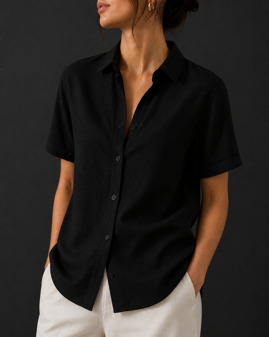 Camisa holgada de lino