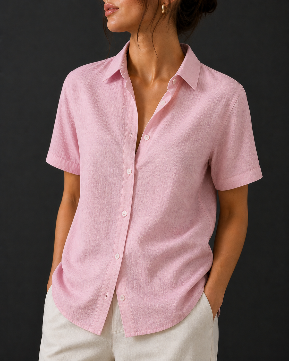 Camisa holgada de lino