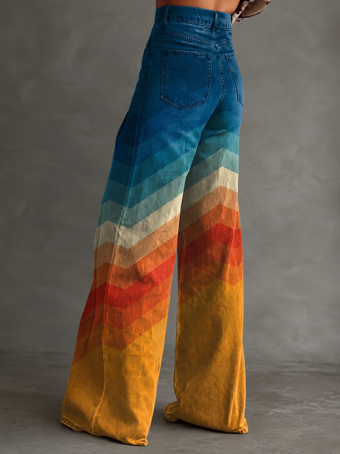 Pantalones elegantes de estilo retro con estampado