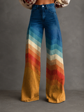 Pantalones elegantes de estilo retro con estampado