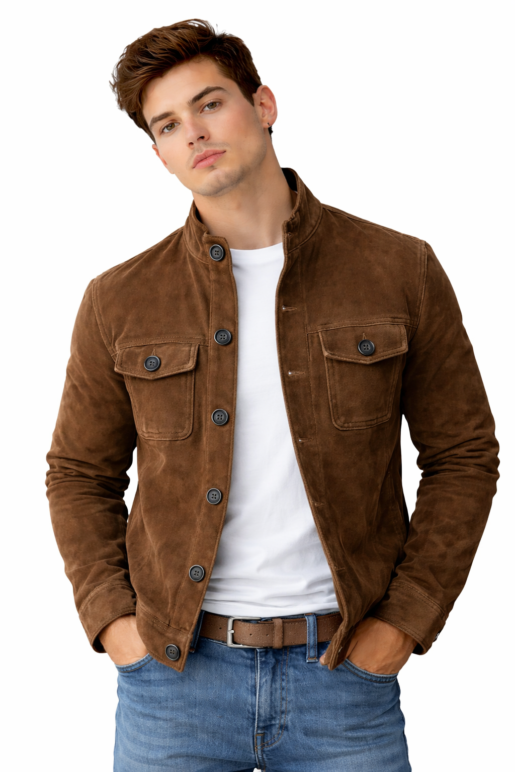 Chaqueta Hombre Efecto Ante