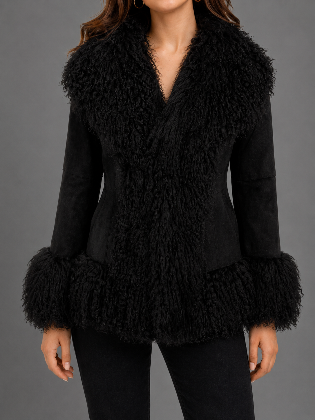 Abrigo Shearling Topo