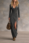 Vestido de manga larga elegante