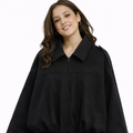 Chaqueta Bomber Efecto Ante con Cremallera