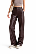 Pantalones de cuero cálidos