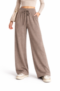 Pantalón Wide Leg de Punto con Cintura Elástica