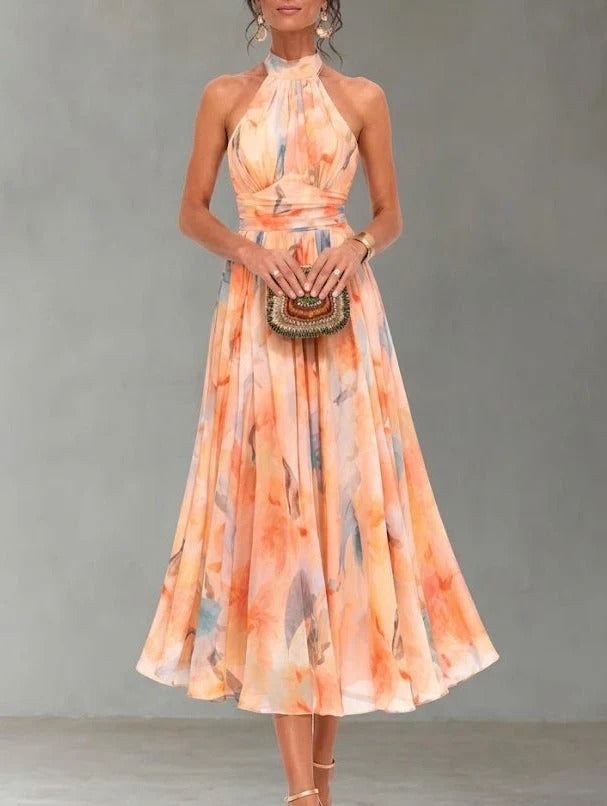 Vestido con escote halter