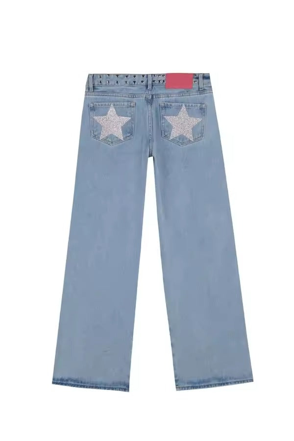 Y2K - Pantalones vaqueros Vintage